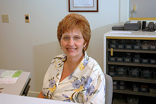 Pam at the front desk.